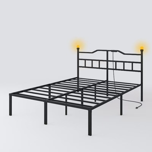 Lit pliant en fer personnalisé style sud-américain, idéal pour deux personnes, petit appartement, lit en fer simple et unique pour chambre familiale ou sieste. - Product Image 1