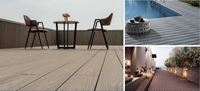 Planche de terrasse extérieure ignifuge moderne terrasse en plastique extrudé WPC terrasse en bois de teck imperméable terrasse en plastique
