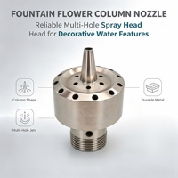 Buse de fontaine colonne florale en acier inoxydable 304 - Décoration moderne pour fontaines extérieures commerciales, bassins et piscines