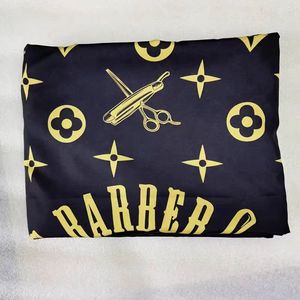 Bata de peluquería retro creativa negra antiadherente para clientes, para peluquería y salón de belleza - Product Image 5