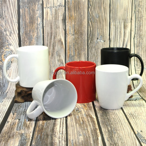 Venta al por Mayor de Tazas de Cerámica Cónicas Blancas de 12 oz con Revestimiento de Sublimación en Forma de V, Diseño Moderno para Uso en el Hogar/Oficina, Promoción - Product Image 3