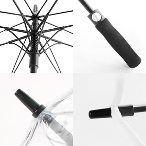 60 Inch Transparent Clear Golf <b>Umbrella</b> With Curved Handle Golf <b>Umbrella</b> Stylish Design For Ladies - Product Image 4