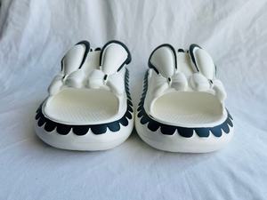 Tongs blanches en EVA 37 230MM 38 240MM 39 250MM 40 260MM avec semelle amortie 40MM, pantoufles d'intérieur à bout ouvert - Product Image 3