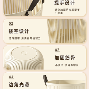 Cesto de Ropa Sucia Grande con Asas, Cesto para Ropa Sucia, Almacenamiento de Muñecas, para Baño y Dormitorio - Product Image 5