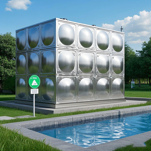 Réservoir d'eau carré haute pression de grande taille personnalisé Récipients de stockage modulaires combinés en acier inoxydable Tension 220v - Product Image 5