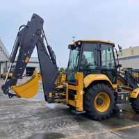 Mini Backhoe Loader XC8-S2570 Berkualitas Tinggi, Wheel Loader dengan Kapasitas Bucket 1.0m untuk Konstruksi dan Penanganan Material