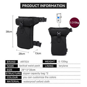 Bolsa Táctica Molle Personalizada para Pierna, Cierre de Cremallera, Impermeable, Unisex, de Nailon, para Motociclistas, Deportes al Aire Libre, Caza, Trotar - Product Image 5