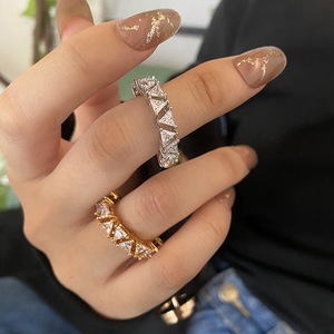 Bague plaquée argent sterling 925 <span class=keywords><strong>Novy</strong></span> modni 925 stribro powovovani bling bling diamantovy prsten pro zeny - Product Image 4