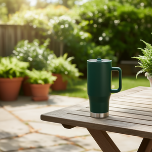 Gobelet isotherme en acier inoxydable OEM 40 oz à double paroi, isolé sous vide, avec poignée, anti-fuite, pour les voyages en plein air et l'utilisation au bureau - Product Image 2