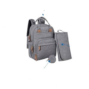 BSCI Factory Diaper <b>Bag</b> Backpack <b>Large</b> Unisex Multipurpose Travel Baby Diaper <b>Bag</b> With <b>Changing</b> Station, Pacifier Case and - Product Image 2