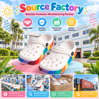 Sabots et mules pour femmes en EVA écologique, à bout spacieux et rembourré, avec semelle épaisse à blocs de couleurs arc-en-ciel, pour hôtel et spa