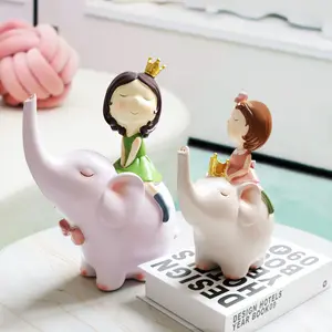 Creative resin crafts fresh resin decoration gift ins desk decoration riding like a girl cartoon