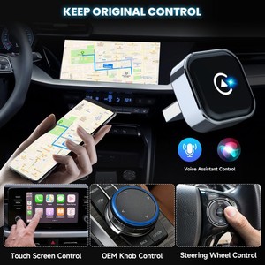 Android auto 2-in-1 USB Wireless CarPlay box <b>adapter</b> <b>plug</b> universal mini Wired Wireless BT WiFi Car play factory Wholesale - Product Image 2