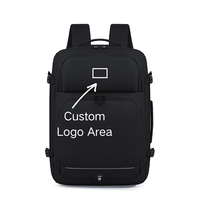 Sac à dos pour ordinateur portable de voyage professionnel imperméable grande capacité avec port USB, rangement multi-compartiments, fermeture éclair, option logo personnalisé