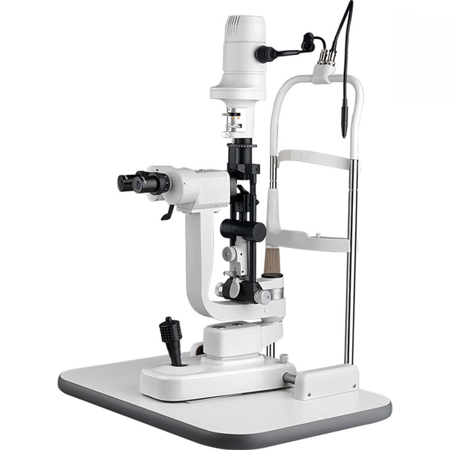 SY-V002 Cheapest LED Halogen Light 2 Magnification Ophthalmology Slit Lamp Microscope for Hospital and Clinic