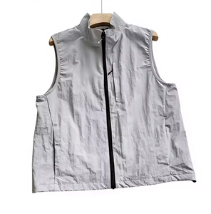 Customized Logo unisex stand up collar <b>vest</b>, sun protection, breathable, quick drying, outdoor functional sleeveless - Product Image 2