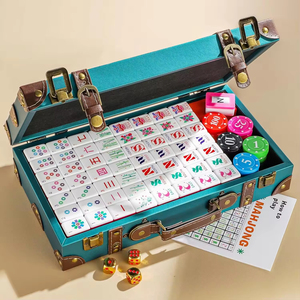 Modern American Luxury Acrylic Mahjong Set Custom Tiles Racks Pusher Neoprene Mat Bag-Oh My Mahjong for 4 Players <b>Entertainment</b> - Product Image 2