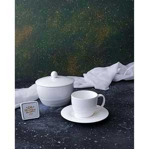 Juego de Café de Porcelana Richard Ginori de 12 Piezas con Decoración de Ondas, Incluye 6 Tazas de Té, Diseño Europeo para Hoteles 0g - Product Image 4