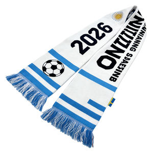 유조이 기프트 베스트셀러 맞춤형 슬로건 로고 <span class=keywords><strong>2026</strong></span> 친환경 니트 섬세한 태슬 국가별 깃발 스카프 선물 - Product Image 1