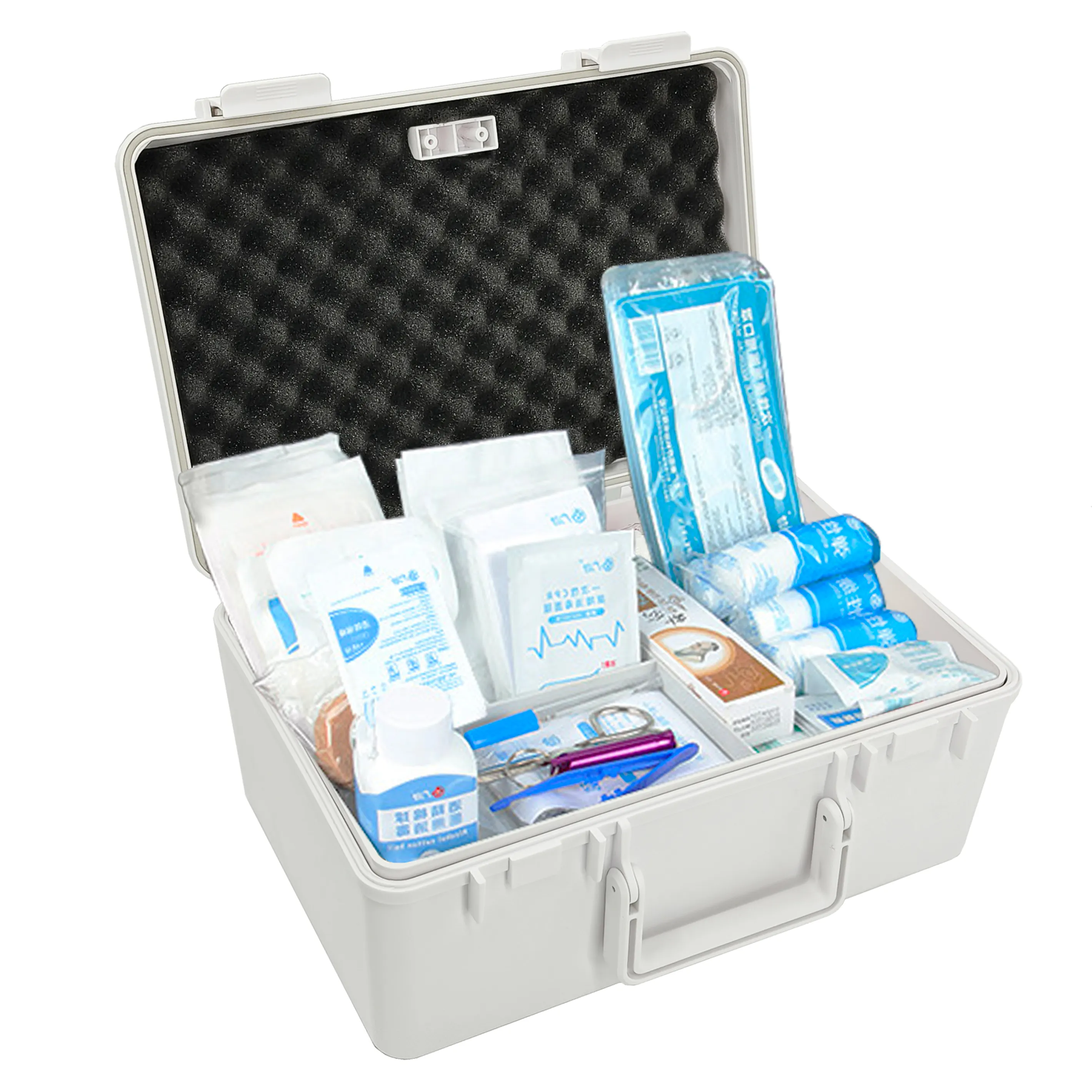 Kit di sopravvivenza per esterni di personalizzazione della fabbrica kit di pronto soccorso impermeabile custodia in plastica kit medico per il campeggio forniture mediche