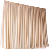 Rideaux de fond élégants et modernes en soie de lait et élasthanne pour mariages, fêtes, photographie et décoration intérieure - Taille personnalisable