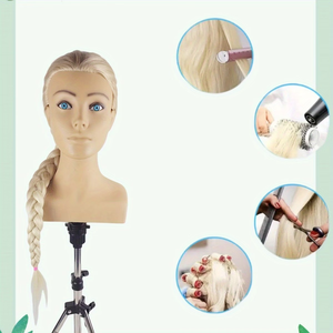 Modelo Actualizado de Cabeza de Maniquí Realista para Exhibición de Pelucas con Cabello Largo, Ideal para Prácticas de Trenzado y Maquillaje - Product Image 5