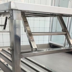 Mesa de Centro Rectangular de Acero Inoxidable 201 SS Comercial VICTORY KITCHEN, Resistente, con Capacidad de 200 kg, para Hoteles y Restaurantes - Product Image 1