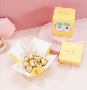 Custom Printed Lovely Cartoon Cardboard Display Small Little Wedding Favor Christmas Wrapping Gift Kids Candy Boxes
