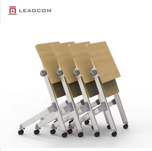 Escritorio Plegable de Acero LEADCOM LS-424AS con Marco de Mesa Abatible para Uso en Oficinas y Aulas Escolares - Product Image 2