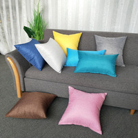 Oreiller en coton brossé couleur unie, tailles personnalisées 40x40cm et 45x45cm, prix de gros avantageux