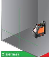Niveau laser à faisceau vert haute visibilité 360°, précision 1 mm/5 m, longueurs d'onde 650 nm/515 nm pour la construction professionnelle et le bricolage