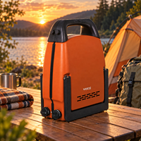 Barbecue à gaz portable léger et moderne, orange, 5,9 kg, pliable, double allumage piézoélectrique, camping, chasse, cabane, camping-car, extérieur