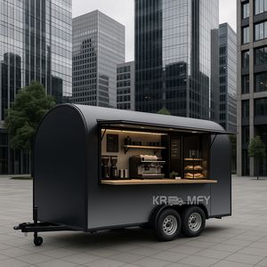 Mini-remorques de cuisine mobiles personnalisées en fibre de verre, camions et chariots de restauration rapide pour hot-dogs et glaces, et chariots de snacks - Product Image 1