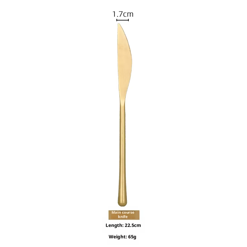 Couteau de table doré
