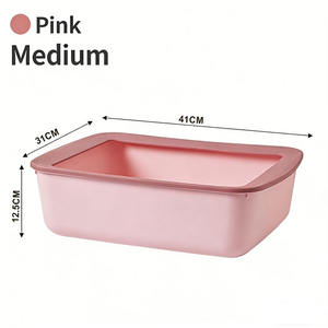 Caixa de Areia para Gato Extra Grande em Plástico <span class=keywords><strong>PP</strong></span>, à Prova de Respingo, Semi-Fechada, Fabricada na China, Atacado - Product Image 2