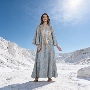 Luxury Elegant Embroidery Polyester Modest Abaya <b>Dress</b> <b>for</b> Muslim <b>Women</b> Custom Design Wholesale Party Occasion - Product Image 4