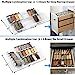 Clear Acrylic Spice Drawer Organizer, 4 Tier- 2 Set Expandable From 13" to 26" Seasoning Jars Drawers Insert