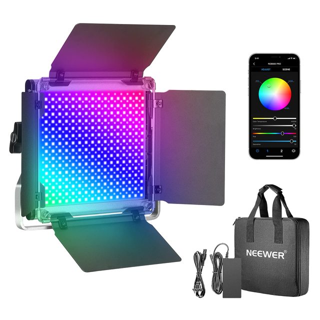 360 Degree Full Color Led Video Light Studio Professional 660 PRO RGB Led Video Light With APP Control