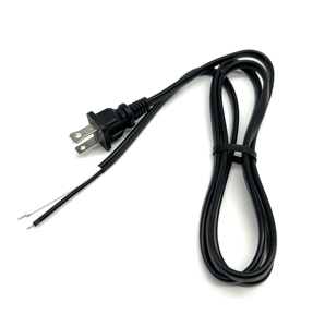 Nema 2 Pin cáp điện NISPT-2 phẳng 18AWG NEMA 1-15p cắm để kết thúc miễn phí USA dây nguồn - Product Image 5