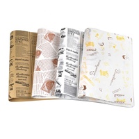 Papier d'emballage imprimé avec logo pour boucher, qualité alimentaire, résistant à la graisse, pour hamburgers, viandes de charcuterie, papier sandwich enduit de PE