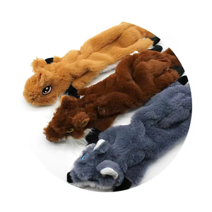 Jouets à mâcher en peluche de haute qualité pour animaux de compagnie, jouet pour chiot en forme de coquille, jouet pour chien en peluche froissée, loup, renard, sans rembourrage - Product Image 3