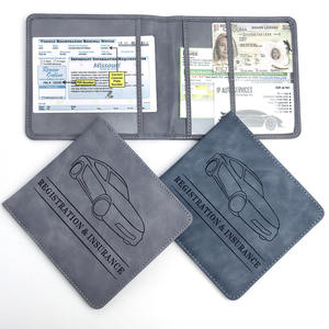 Organizzatore Documenti <span class=keywords><strong>Auto</strong></span> in Pelle Personalizzato con Chiusura Magnetica, Porta Libretto e Assicurazione per Documenti e Carte del Veicolo - Product Image 1