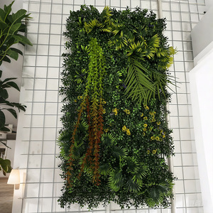 Paneles de <span class=keywords><strong>valla</strong></span> de pared verde vertical para exteriores, panel de boj artificial, follaje, seto de hierba, planta duradera, planta de arte de pared Artificial - Product Image 1