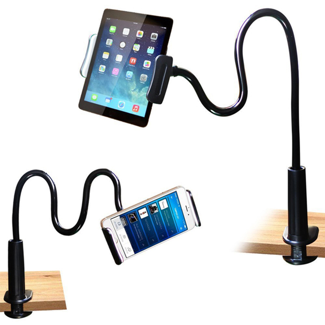 Universal Metal Mobile Phone Tablet Stand Gooseneck Flexible Lazy Arm 360 Rotation Adjustable Desk Bed Cell Phone Holder