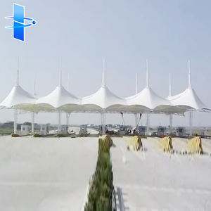 Auvent en membrane en acier moderne personnalisé avec revêtement PVDF/PVC/PTFE pour stations de péage, centres sportifs, <span class=keywords><strong>parcs</strong></span> - Product Image 2