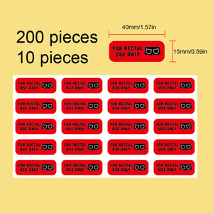 Etiquetas Personalizadas para Uso Rectal, Papel Rojo Impermeable, Una Línea, 500 por Rollo - Product Image 2