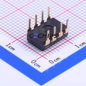 DSIC04THGET DIP Switch Through hole Component (THT) Switch Flat Toggle, Groove Type Single Pole Single Throw 4 2.54mm - Product Image 2