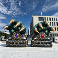 Tête et mains de cerf gonflables géantes de 4 m / 13,12 pi, ballon animal gonflable personnalisé, décoration gonflable pour événements