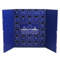 Boîtes de calendrier de l'avent en carton vide pour Noël, cosmétiques, cadeaux, 4 jours, fond beige clair de qualité supérieure