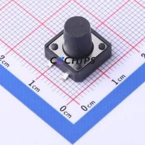 TS-KG1103S-BB110F Tactile Switch SMD-4P,12x12mm Switch Single Pole Single Throw Round Button 2.5N Vertical Mount - Product Image 1